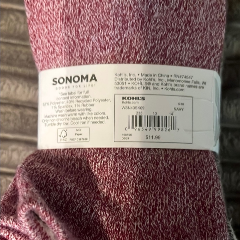 Sonoma Women’s Assorted No-Show Color Socks 10-Pack - Picture 3 of 3